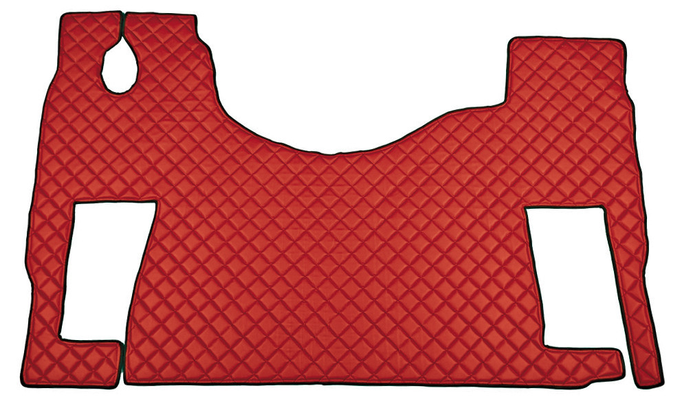 Tappeto Unico In Skeentex - Rosso - Compatibile Per Mercedes Actros Mp2 (04/03>12/08) No Tunnel, Sedile Rotante - Mercedes Actros Mp3 (06/08>12/13) N