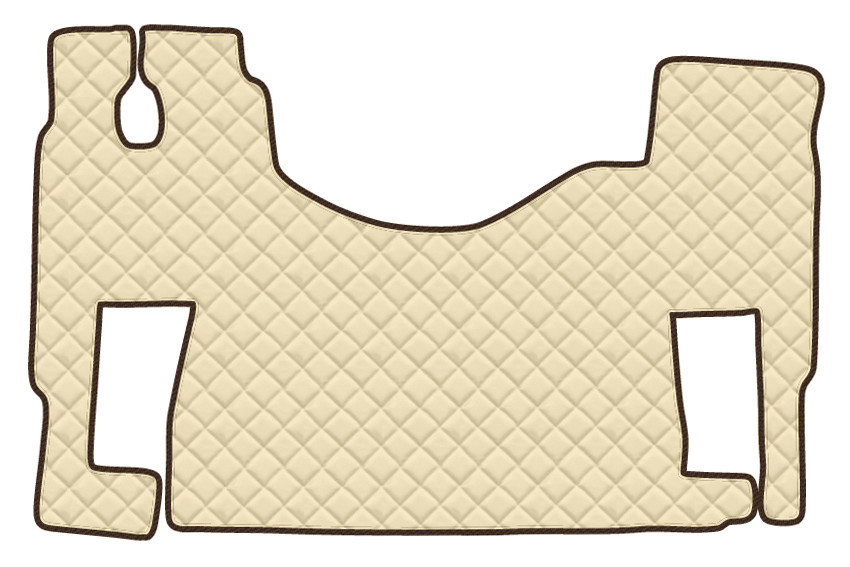 Tappeto Unico In Skeentex - Panna - Compatibile Per Mercedes Actros Mp2 (04/03>12/08) No Tunnel, Sedile Rotante - Mercedes Actros Mp3 (06/08>12/13) N