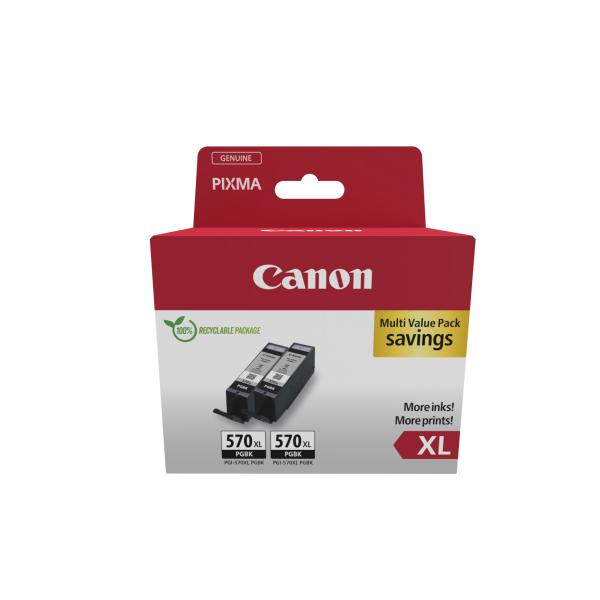 Canon PgI-570pgbk Xl Confezione Doppia - Confezione Da 2 - 22 ml