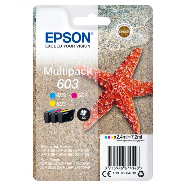 Epson 603 Multipack - Confezione Da 3 - Giallo, Ciano, Magenta