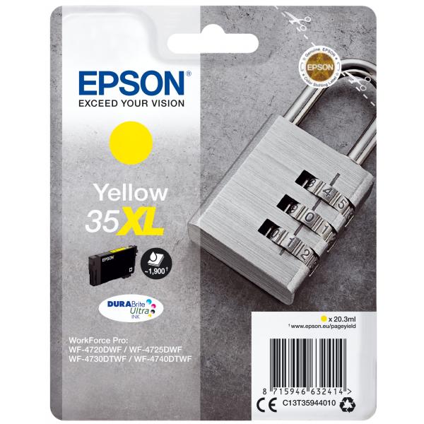 Epson 35xl - 20,3 Ml - Xl - Giallo - Originale - Confezione In Blister