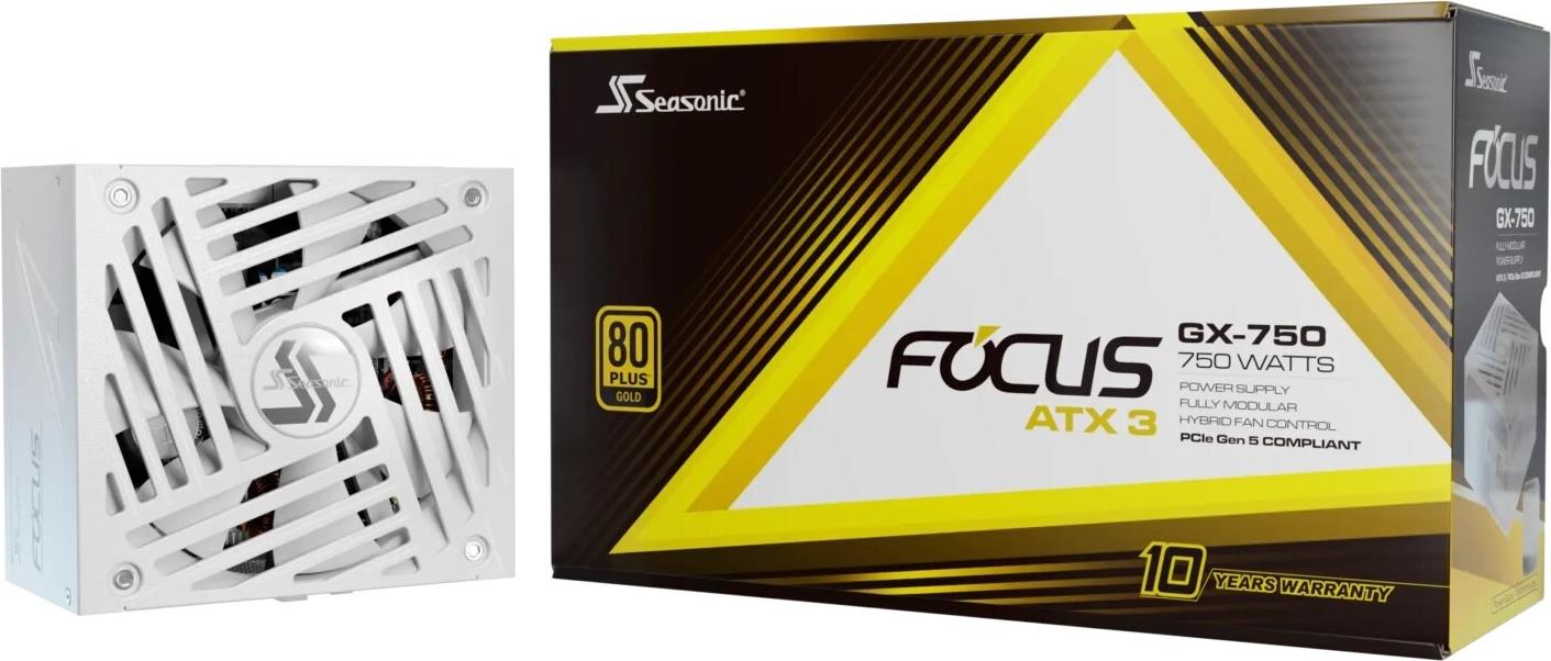 Seasonic Focus GX-750 V4 750w Atx3.0 White Null Watt (focuS-GX-750-V4-White)