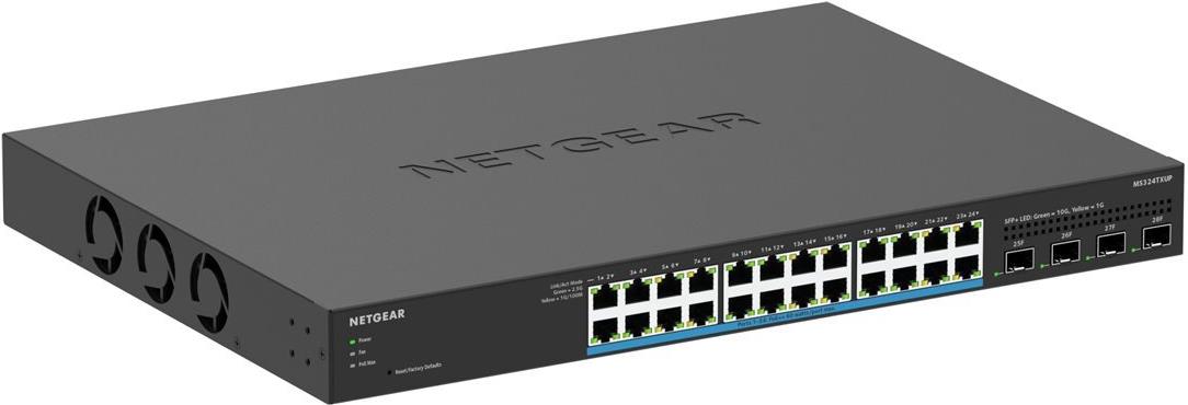 Netgear Smart Ms324txup - Switch - 2+/l3 Lite - Smart - 24 X 100/1000/2,5g (poe++) + 4 X 10 Gigabit Sfp+ (uplink) - An Rack Montierbar, Desktop - Poe