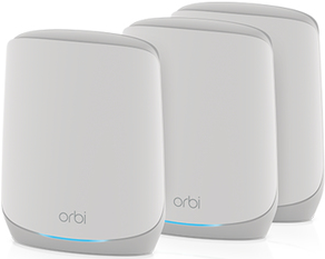 Netgear Orbi Rbk763s - WlaN-System (router, 2 Extender) - Netz - Gige - 802,11a/b/g/n/ac/ax - TrI-Band (rbk763S-100eus)