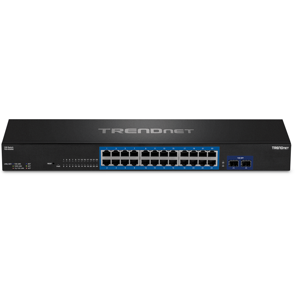 Trendnet Teg 30262 - Switch - 24 X 10/100/1000 + 2 X 10 Gigabit Sfp+ - An Rack Montierbar