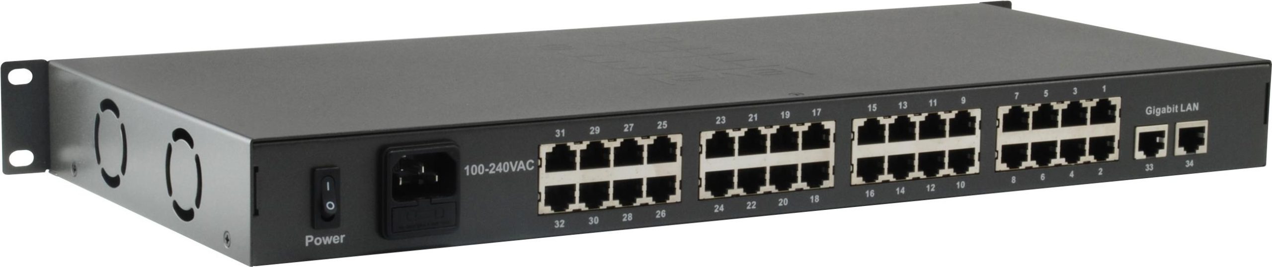 Levelone FgP-3400w250 - Switch - 32 X 10/100 (poe+) + 2 X 10/100/1000 - Desktop, An Rack Montierbar - Poe+ (250 w)