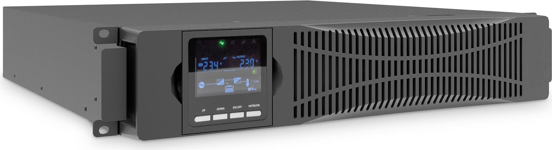 Digitus - Usv (in Rack Montierbar/extern) - Online - Wechselstrom 208/220/230/240 V - 2000 Watt - 2000 Va - 1-Phasig - RS-232, Usb - Ausgangsanschlüs