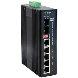 Levelone IeS-0600 - Switch - 4 X 10/100/1000 X Combo Gigabit Ethernet/gigabit Sfp X Fast Ethernet/gigabit Sfp - An DiN-Schiene Montierbar - Gleichstr