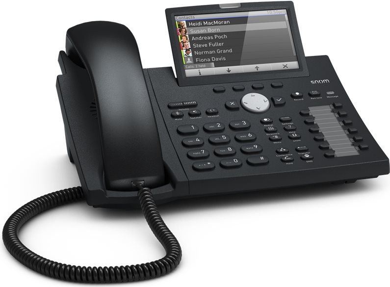 Snom D375 - IP-Telefon - Schwarz - Kabelgebundenes Mobilteil - Tisch/wand - Im Band - OuT-Of Band - SiP-Info - 12 Zeilen (4141)