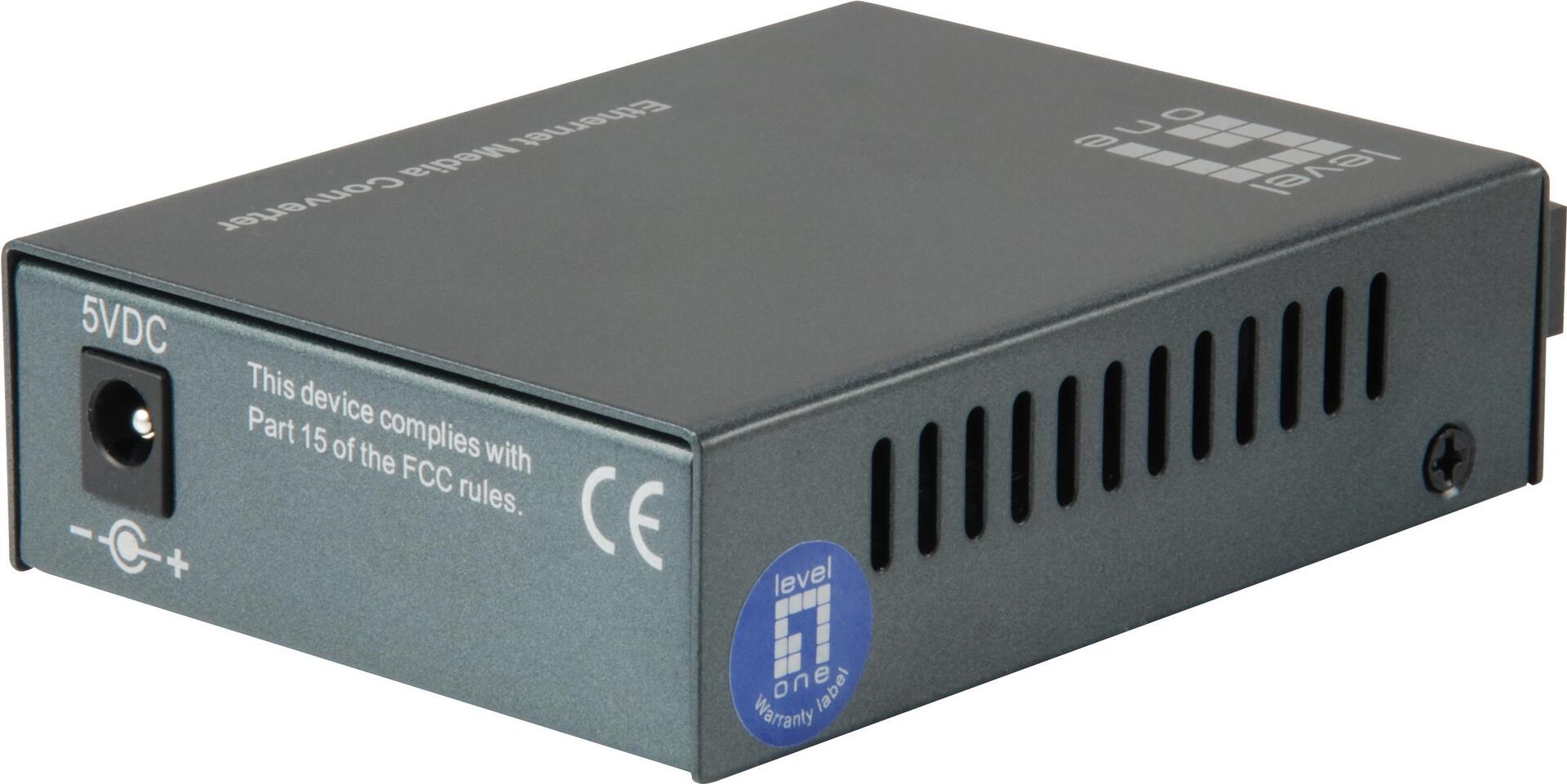 Levelone FvT-1106 - Medienkonverter - 100mb Lan - 10basE-T, 100basE-Fx, 100basE-Tx - RJ-45 / Sc SinglE-Modus - Bis Zu 120 Km - 1310 Nm (fvT-1106)