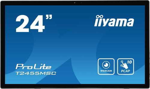 Iiyama Prolite T2455msC-B1, Projected Capacitive, 10 Tp, Full Hd, Usb, Kit (usb), Schwarz Touchmonitor, Bildschirmdiagonale: 60,5 Cm (23.8"), Project