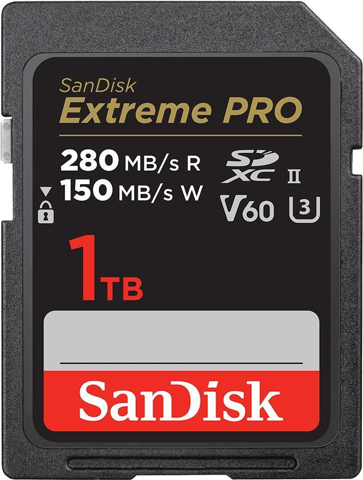 Sandisk Extreme Pro - FlasH-Speicherkarte - 1tb - Video Class V60 / UhS-Ii U3 / Class10 - Sdxc UhS-Ii (sdsdxeP-1t00-Gn4in)