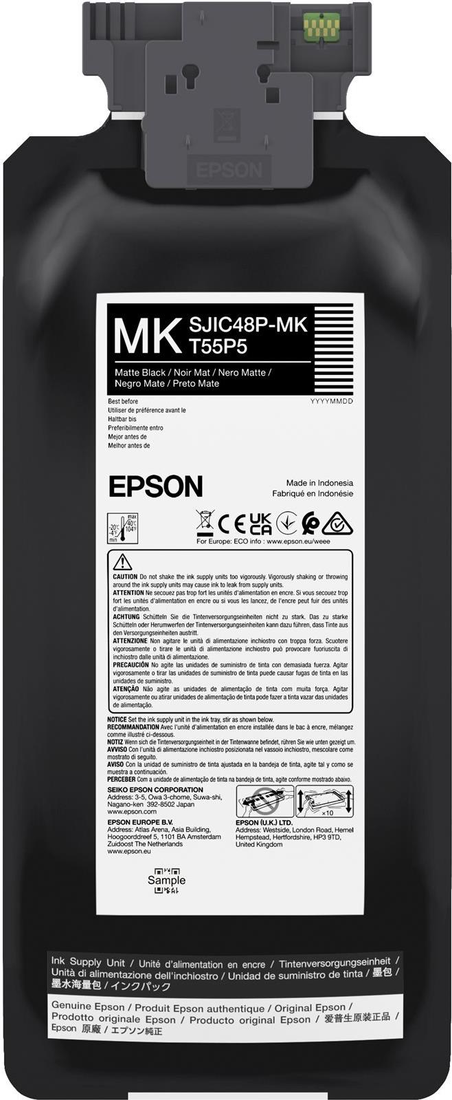 Epson T55p5 - 480 Ml - Mattschwarz - Original - Box - TinteN-Packung - Für Epl C8000e (c13t55p540)
