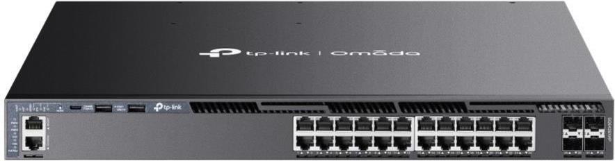 TP-Link Omada Sg6428xhp V1 - Switch - L3 - Managed - 24 X 10/100/1000 (poe+) + 4 X 10gb Ethernet Sfp+ - Luftstrom Von Vorne Nach Hinten - An Rack Mon