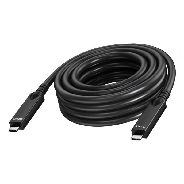 Vision Tc 10musbc/bl Cavo Usb Usb 3.2 Gen 1 [3.1 Gen 1] 10 M Usb C Nero (10 M Usb C Cable -Active Optical Cable - 2 Lane Supports Dp 1.4 [16.2 Gbps]
