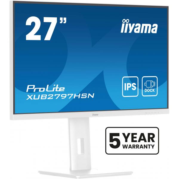 Iiyama Prolite Xub2797hsN-W2 Monitor Pc 68,6 Cm [27] 1920 X 1080 Pixel Full Hd Led Bianco (27 Prolite Xub2797hsN-W2 - 27 Ips Technology Panel With us