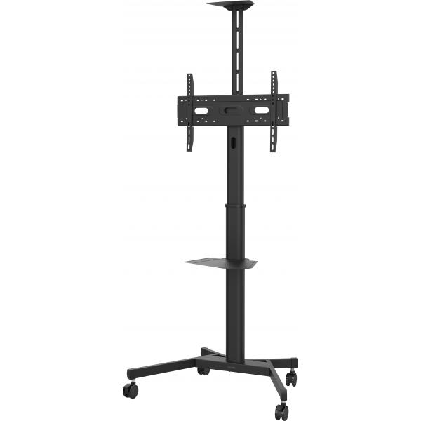 Vision VfM-F19 Supporto Tv A Parete 2,03 M [80] Nero (display Floor Stand Trolley - Steel Construction - Trolley Fits Displays 31 To 80 With Vesa Siz
