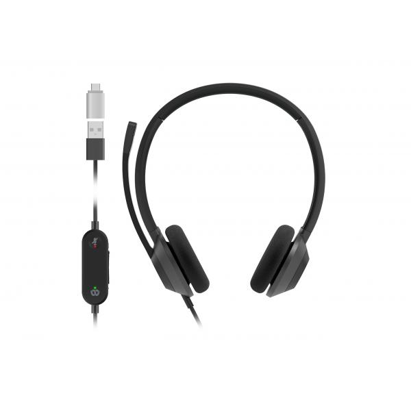 Cisco Headset 322 Auricolare Cablato A Padiglione Ufficio Usb TipO-C Nero (cisco Headset 322 - Cuffie Con Microfono - Over Ear - Cablato - UsB-A - ne