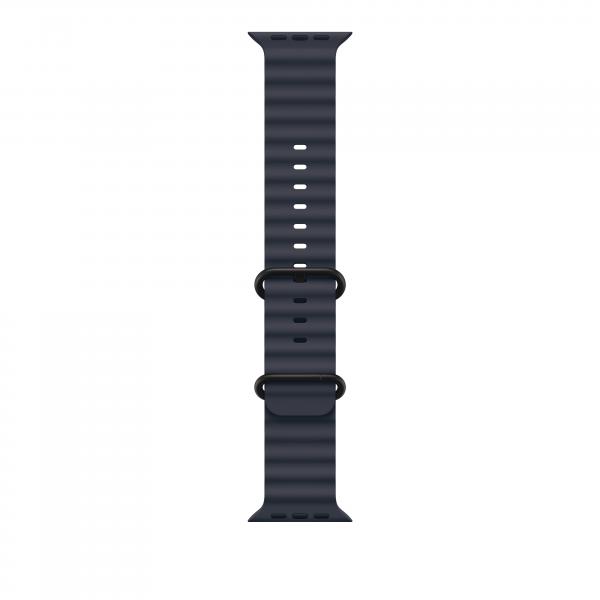 Apple Cinturino Ocean Blu Navy [49 Mm] - Titanio Nero (-Apple Watch 49 Navy Black Ti Ob)