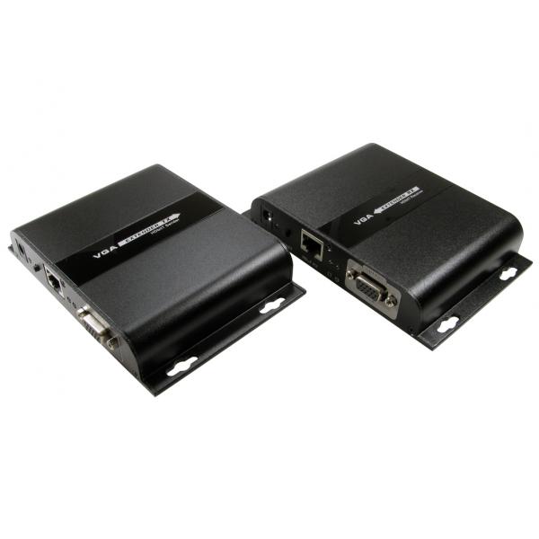 Cables Direct HD-ExvgA-120 Moltiplicatore Av Trasmettitore E Ricevitore Av Nero (120m Svga & Audio Over Cat5e/cat 6 Extender)