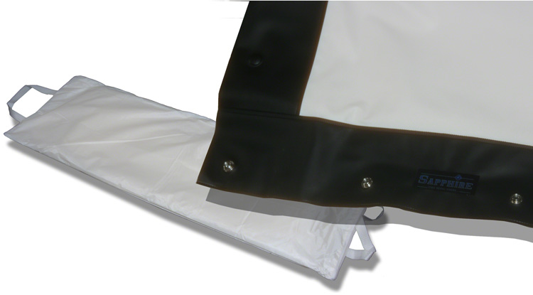 Sapphire Av Sffs305fR-WsF-Fabric Materiale Dello Schermo Di Proiezione Frontale Pvc Bianco Opaco (sffs305fR-WsF-Fabric Rapidfold Front Projection, sc