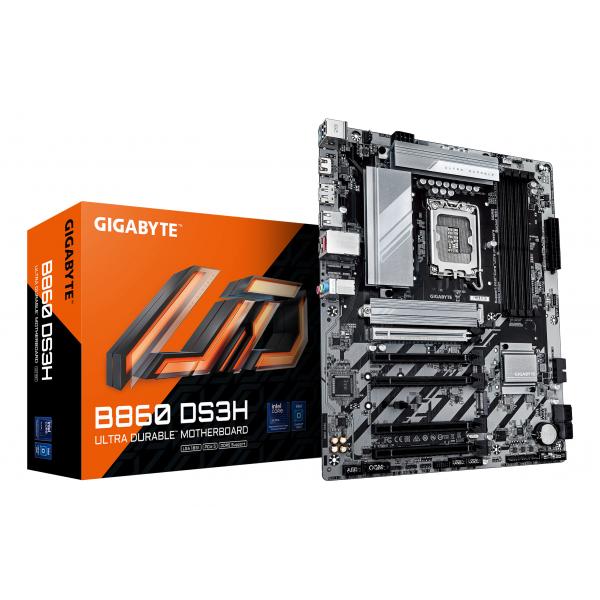 Gigabyte B860 Ds3h Scheda Madre - Cpu Intel Core Ultra, Vrm A 8+1+2+2 Fasi, Fino A 9066mhz Ddr5, 1xpcie 5.0 + 1xpcie 4.0 M.2, Lan 2,5 Gbe, Usb 3.2 ge