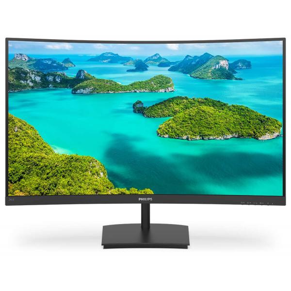 Philips E Line 241e1sc/00 Led Display 59,9 Cm [23.6] 1920 X 1080 Pixel Full Hd Nero (philips E-Line 241e1sc - Monitor A Led - Curvato - 24 - 1920 X 1