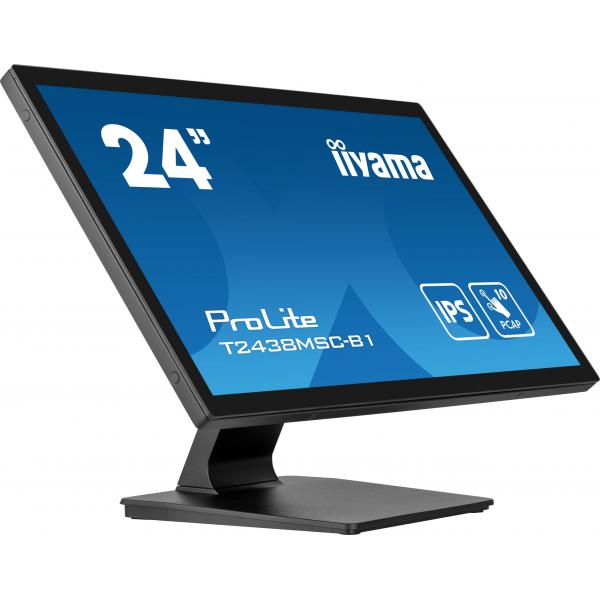 Iiyama Prolite T2438msC-B1 Monitor Pc 60,5 Cm [23.8] 1920 X 1080 Pixel Full Hd Led Touch Screen Nero (24 T2438msC-B1 Touch Monitor - 24 Black Led Tou