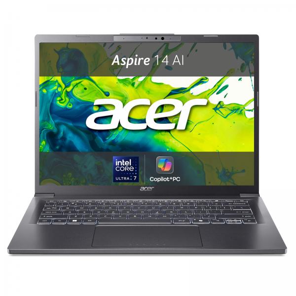 Acer Nb 14" Oled Aspire 14 Ai Copilot+ Intel Core Ultra 7 256v 16gb 512gb Ssd Oled Wuxga Win 11 Home