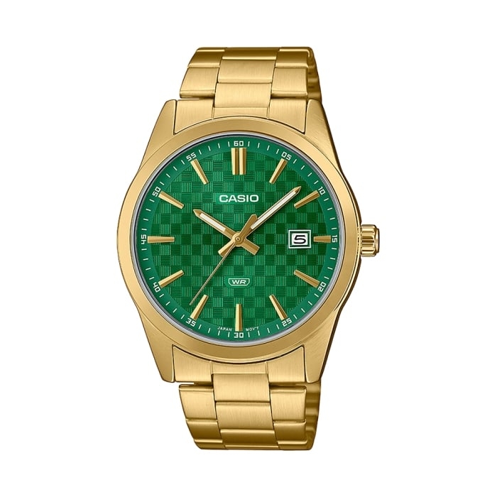 Casio Collection Mod. Date Gold - Carbon Look - Green