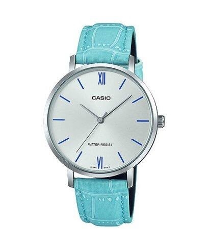 Casio Collection Mod. Minimal. Leather - Argentee