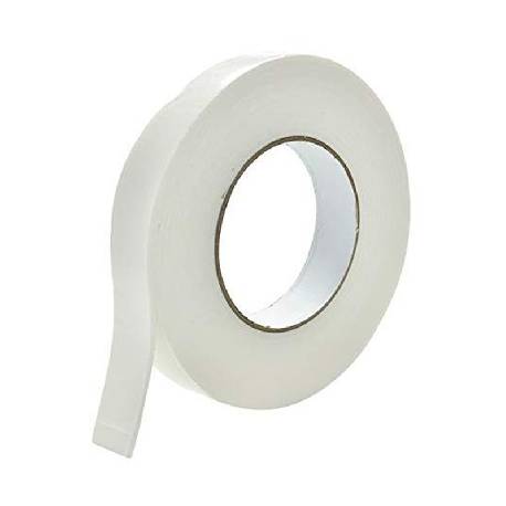 60 Pz - Nastro Biadesivo Spugna Bianco Pellicola White 25mm X 2mt