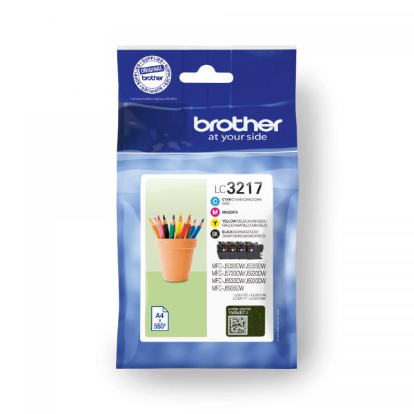 Brother Lc3217 Value Pack - 4eR-Pack - Schwarz, Gelb, Cyan, Magenta