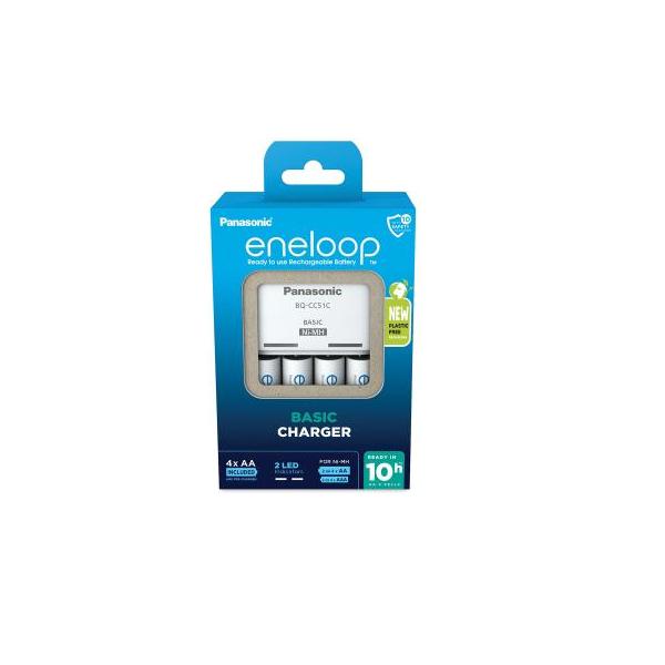 Panasonic Eneloop Basic BQ-Cc51 - Caricabatteria - (per 4xaa/aaa)