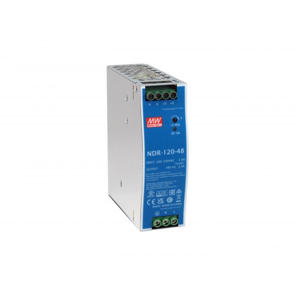Levelone 48v Dc IndustriE-Netzteil, 120w, DiN-Schiene,-20 ~ +70 ?, 120 W, 90 - 264 V, 47 - 63 Hz, 2.25 A, 16 Ms, Überlastschutz, Überspannung, Kurzsc