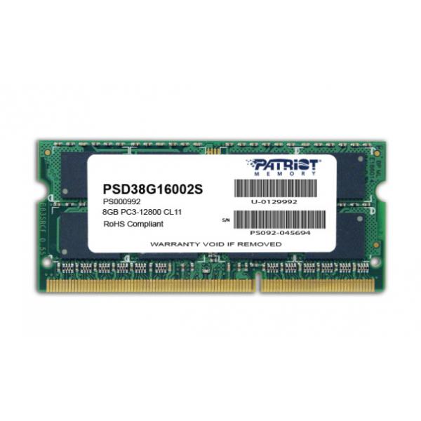Patriot Ram Sodimm 8gb Ddr3 1600mhz