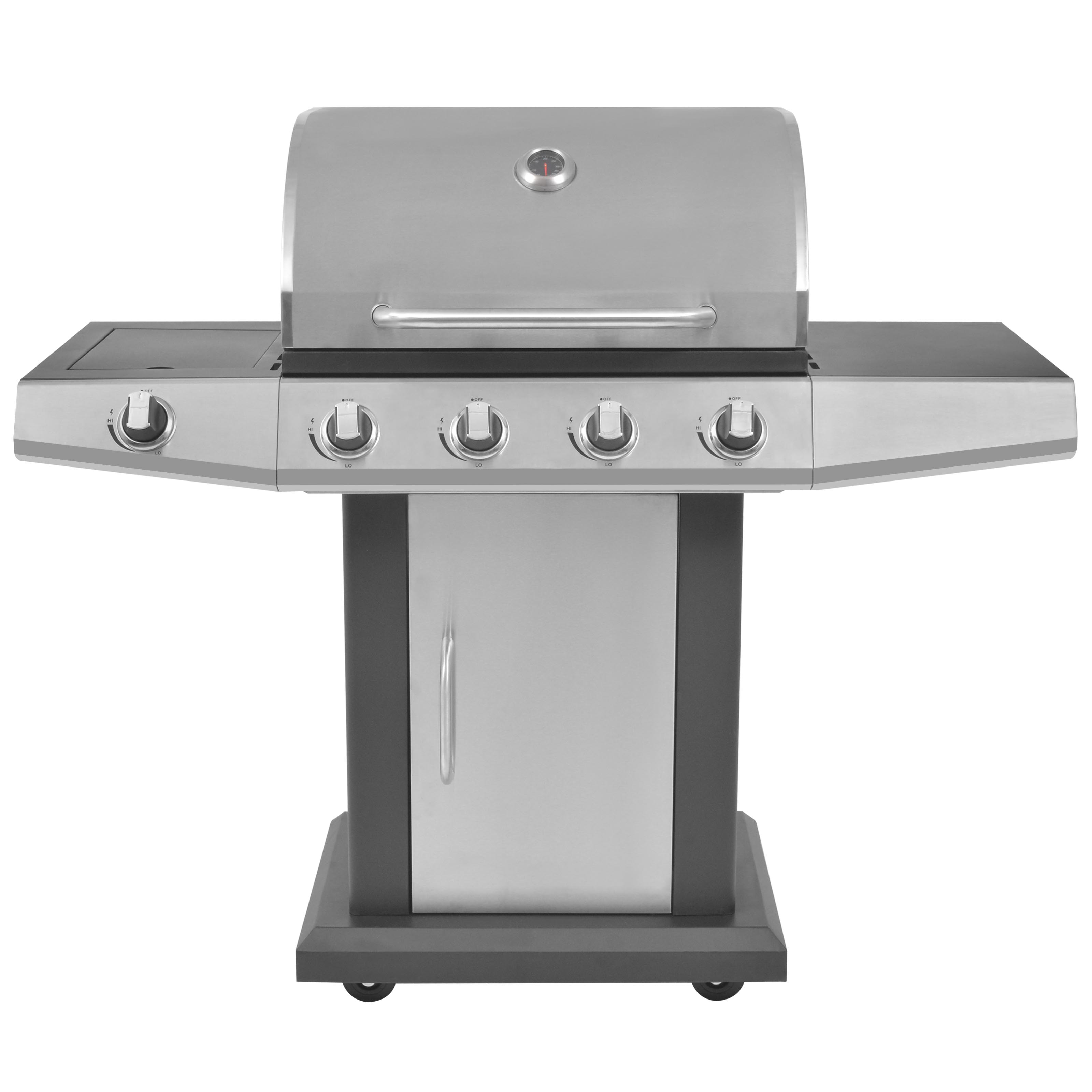 Griglia Barbecue A Gas Argento Acciaio Inossidabile - Image 3