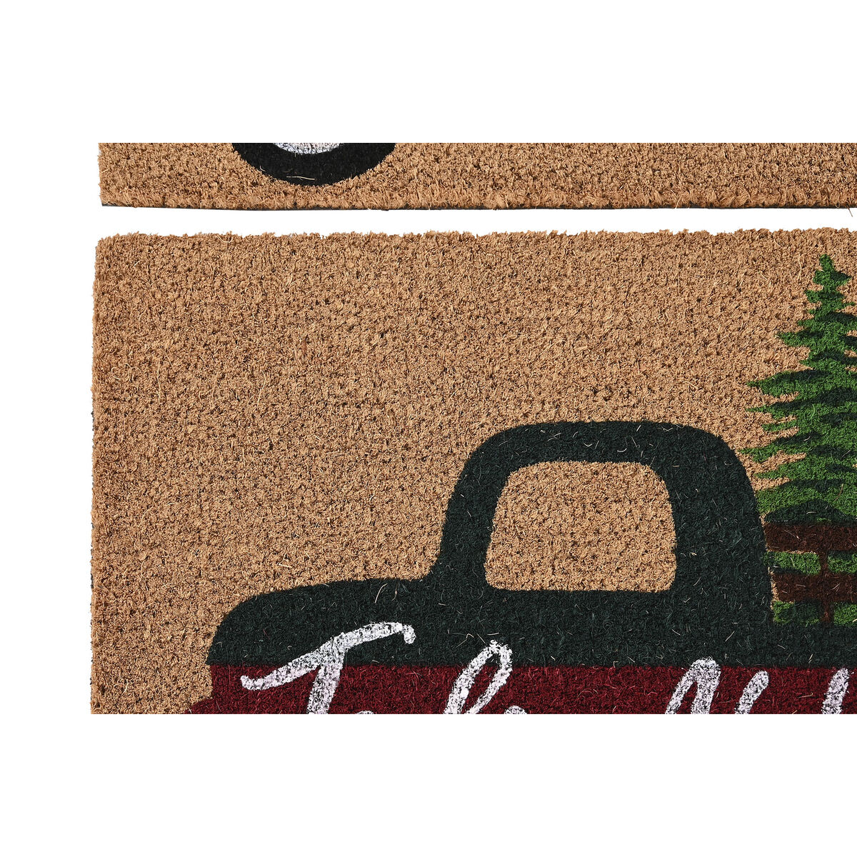 Zerbino DKD Home Decor Bianco Marrone Rosso Verde PVC Fibra di cocco 60 x 40 x 1,5 cm (2 Unità) - Image 3