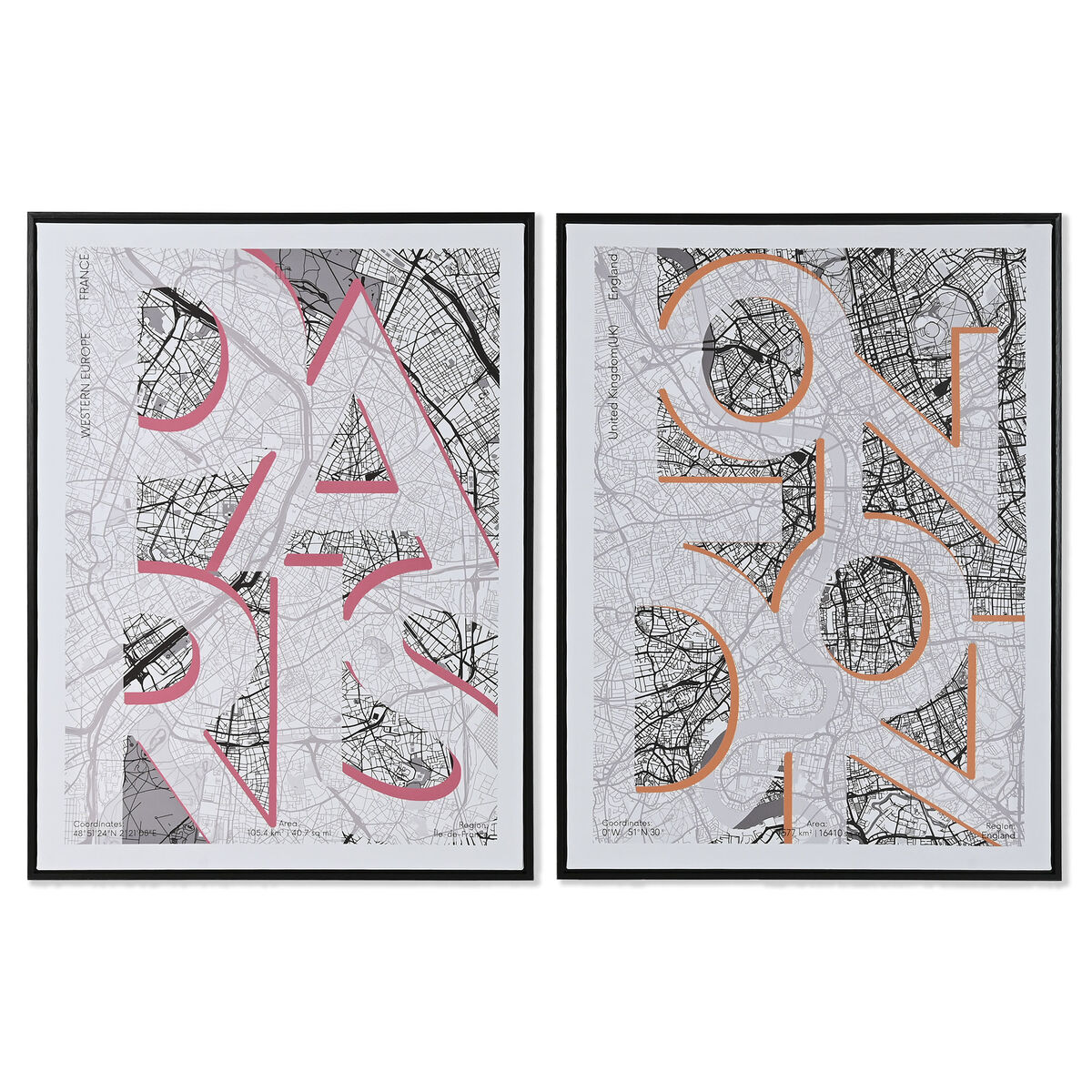 Tela Home ESPRIT polistirene Tela 60 x 3 x 80 cm