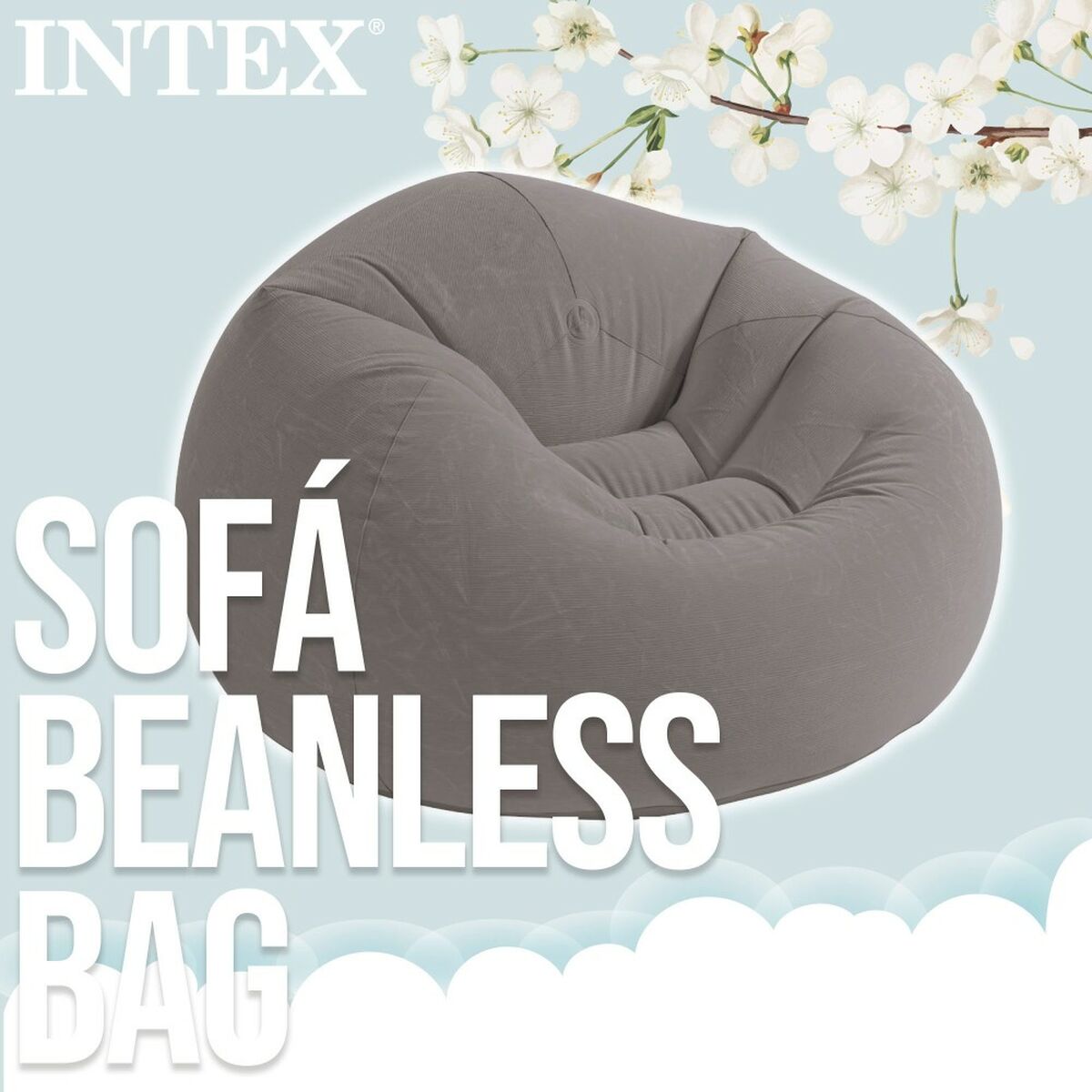 Poltrona Gonfiabile Intex Grigio 107 x 69 x 104 cm 114 x 71 x 114 cm (6 Unità) - Image 6