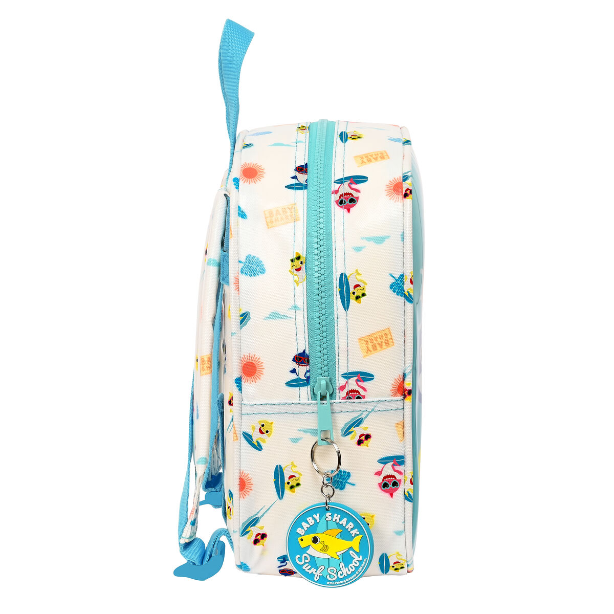 Zaino per Bambini Baby Shark Surfing Azzurro Bianco 22 x 27 x 10 cm - Image 3
