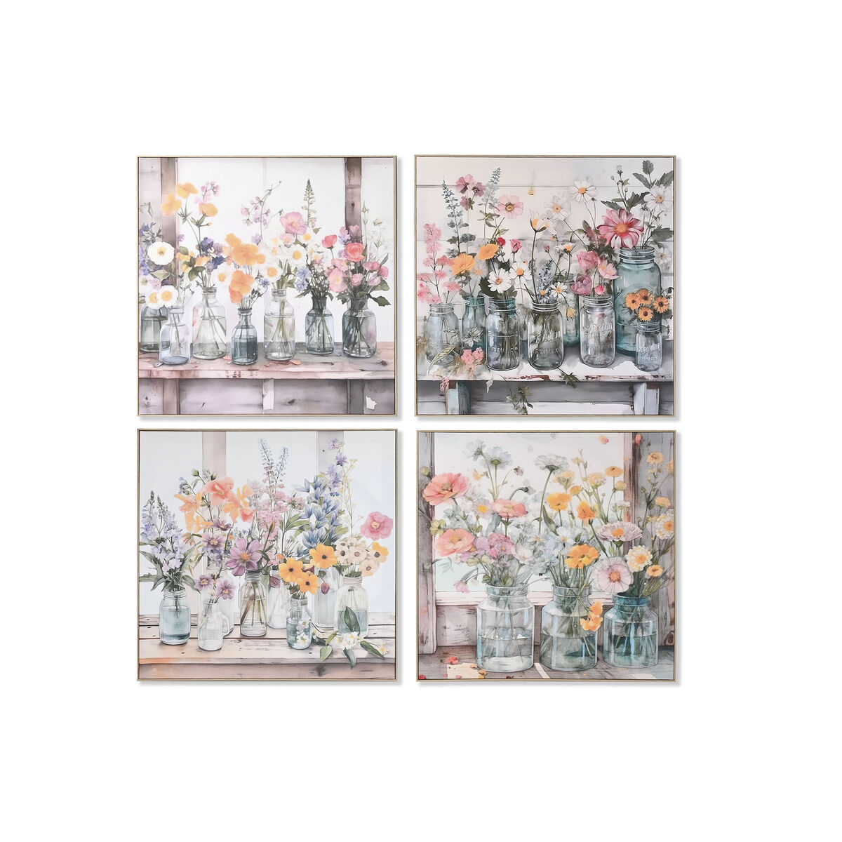 Tela Home ESPRIT polistirene Tela 80 x 3,5 x 80 cm