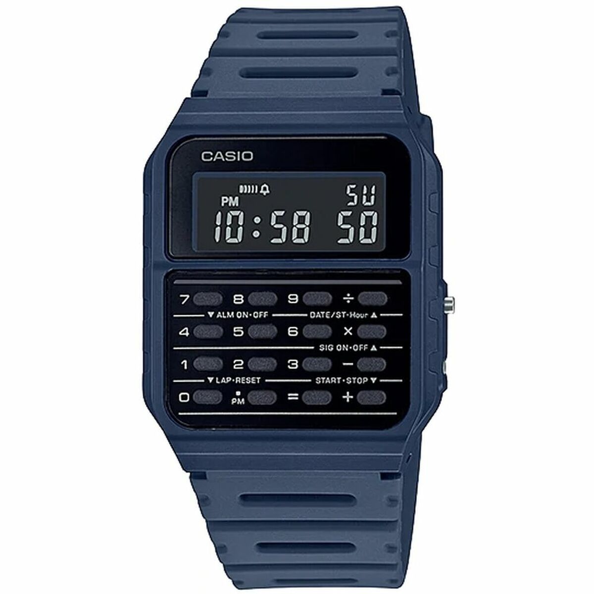 Orologio Unisex Casio CALCULATOR Azzurro Nero (Ø 35 mm)