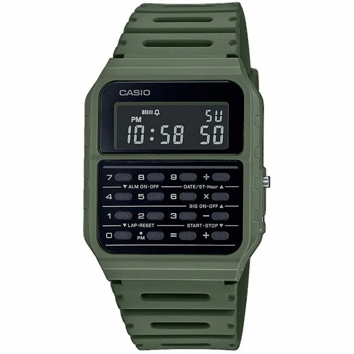 Orologio Unisex Casio CALCULATOR Nero Verde