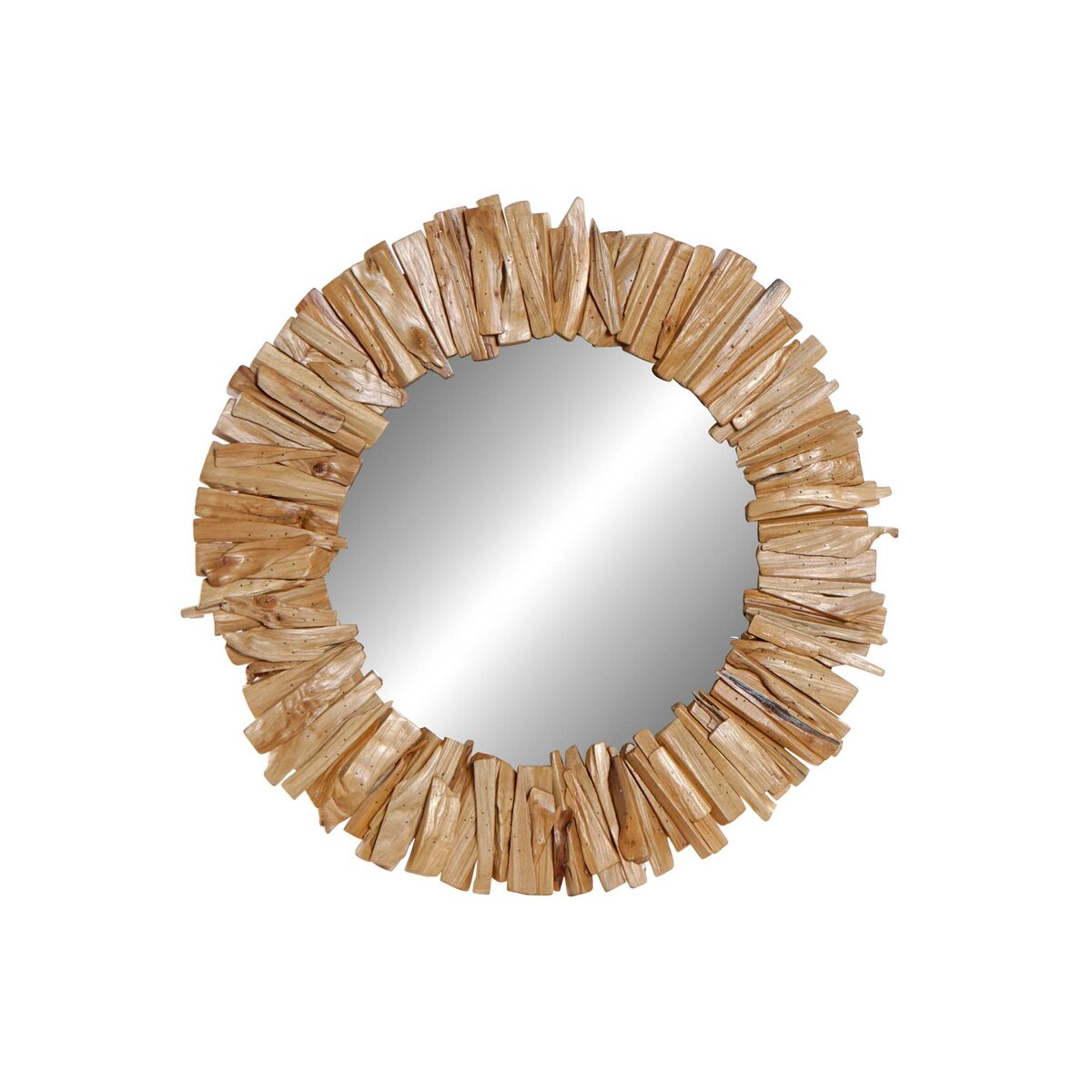 Specchio da parete DKD Home Decor Naturale Alpino Finitura invecchiata 60 x 4 x 60 cm