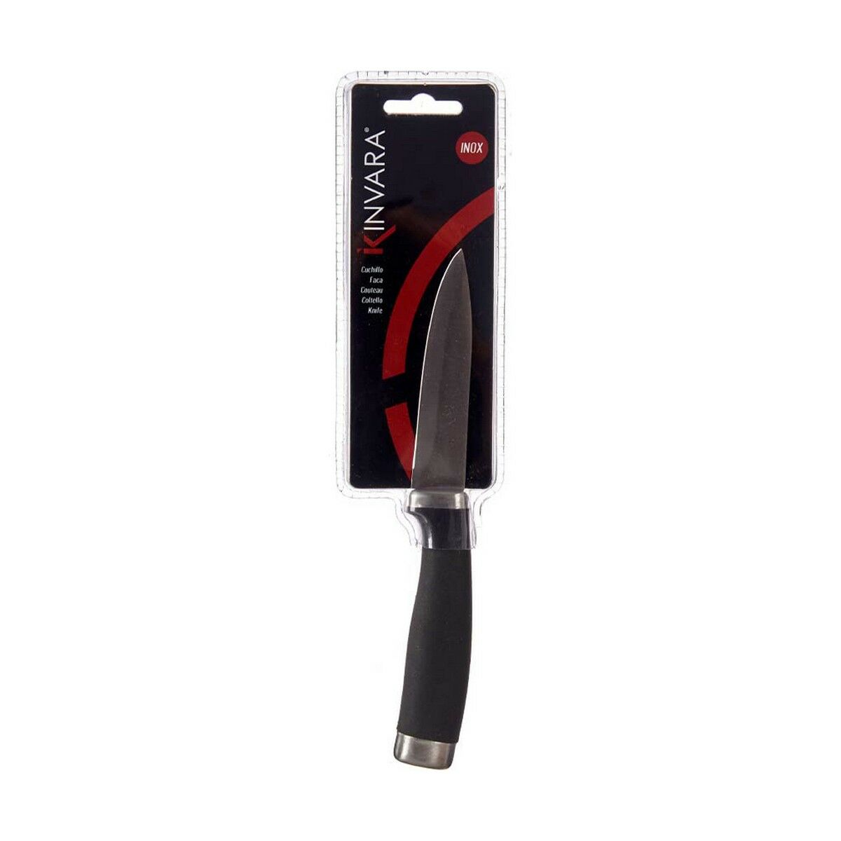 Coltello Spelucchino Kinvara Nero Argentato Acciaio inossidabile Plastica 2,5 x 20 x 1,5 cm 20 x 1,5 x 2,5 cm (12 Unità) - Image 3