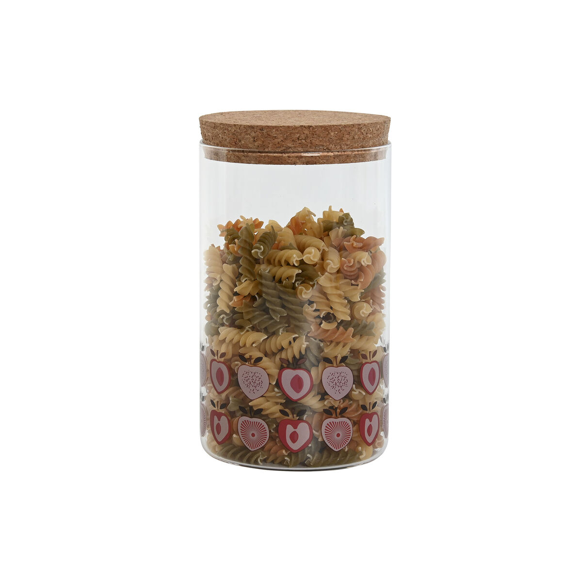 Barattolo Home ESPRIT Giallo Verde Naturale Sughero Silicone Vetro Borosilicato Shabby Chic 1 L (4 Unità) - Image 4