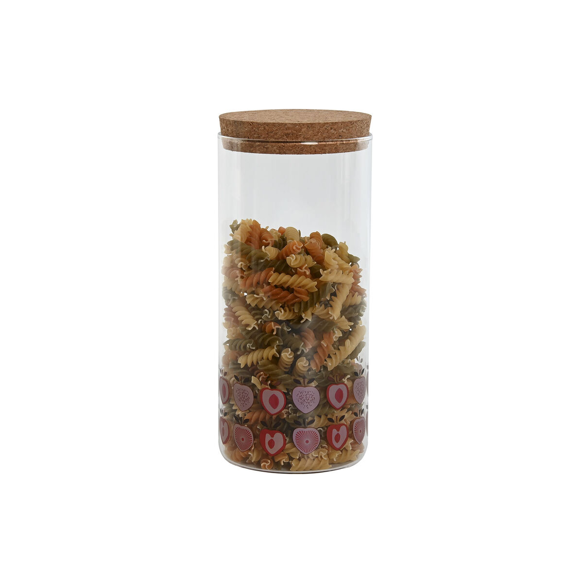 Barattolo Home ESPRIT Giallo Verde Naturale Sughero Silicone Vetro Borosilicato Shabby Chic 1,4 L (4 Unità) - Image 4