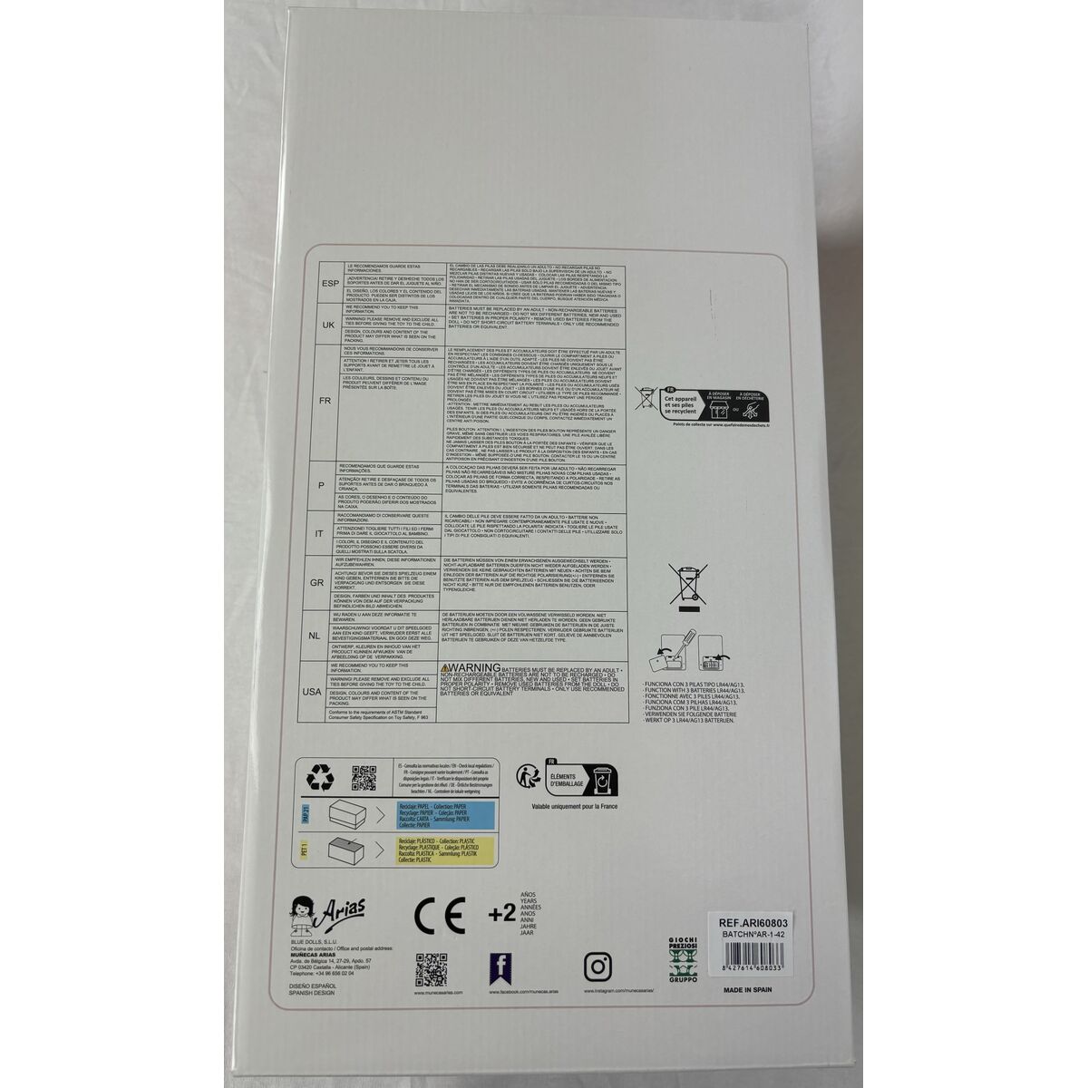 Baby doll Arias Elegance Andie 40 cm - Image 6