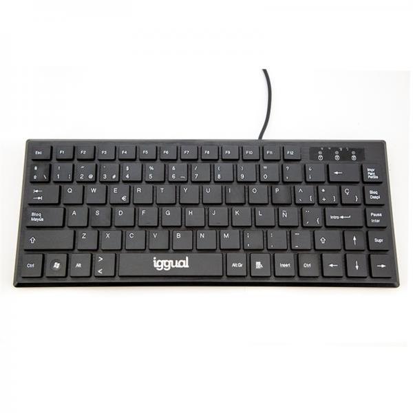 Tastiera iggual Teclado USB compacto TKL Slim TKL-USB negro Nero